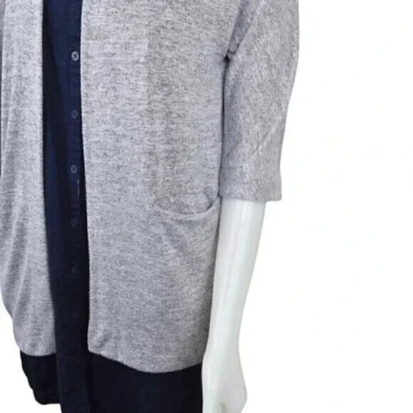 Aritzia Wilfred Free Zlata Gray Knit Open Front Cardigan Sweater Size XS - Picture 3 of 11